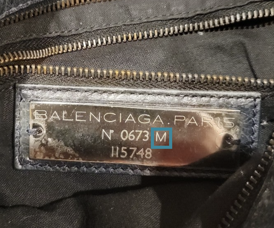 authentic balenciaga metal plate