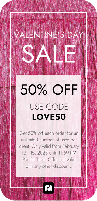 Authenticate Your Valentine's Gifts with 50% Off Mobile Insert