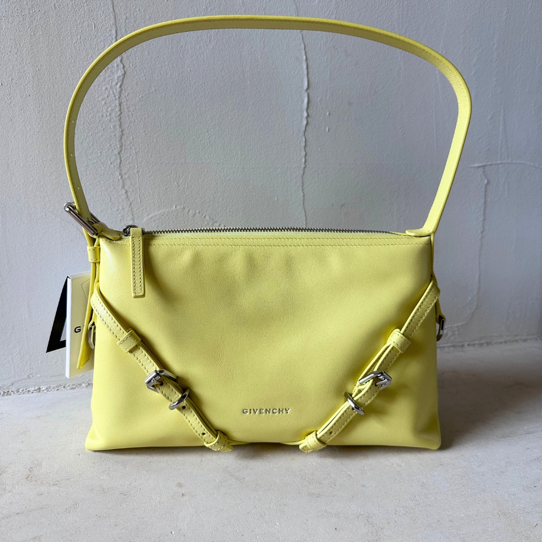 Nano Voyou Bag in Shiny Leather – Acid Yellow