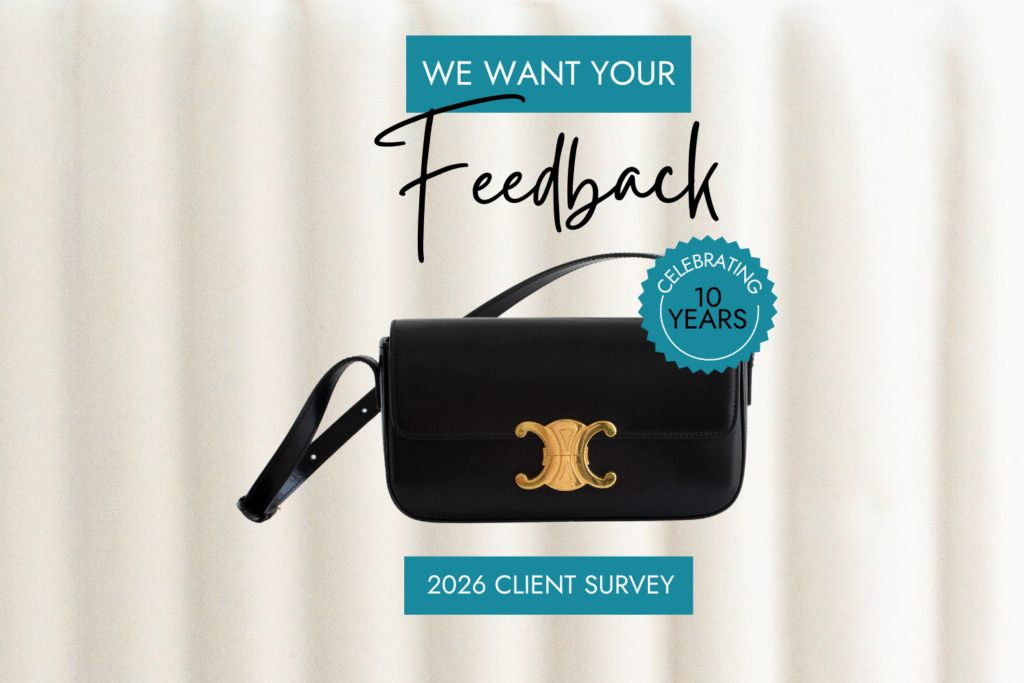 Celine Bag for "We Want Your Feedback" Client Survey Web Page