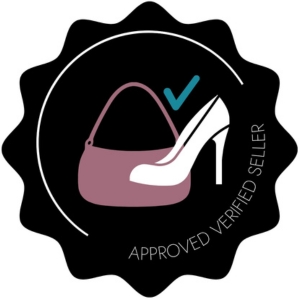 Real Authentication Verified Seller Icon with a Purse, Heel, and Checkmark