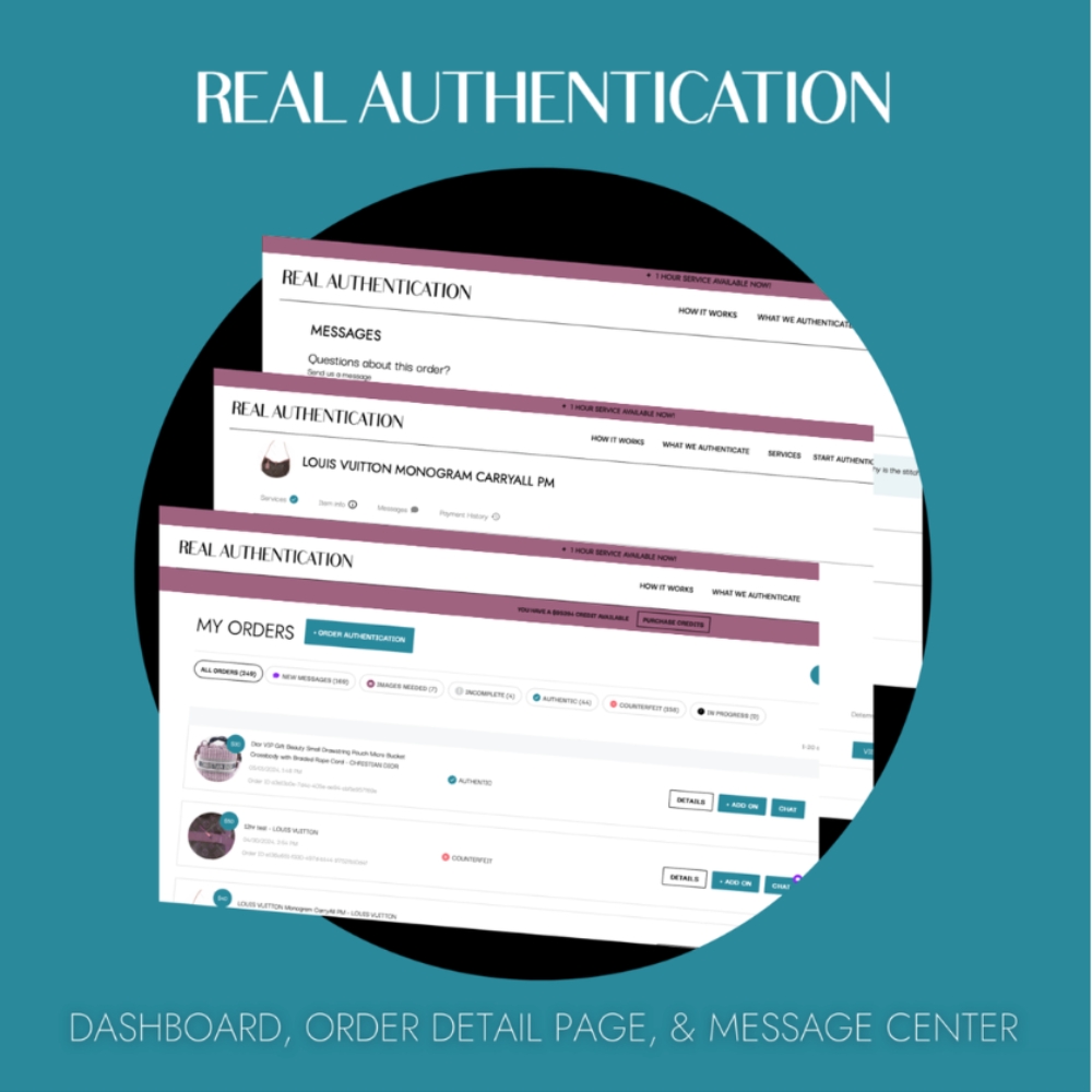 Real Authentication Dashboard Order Detail Page